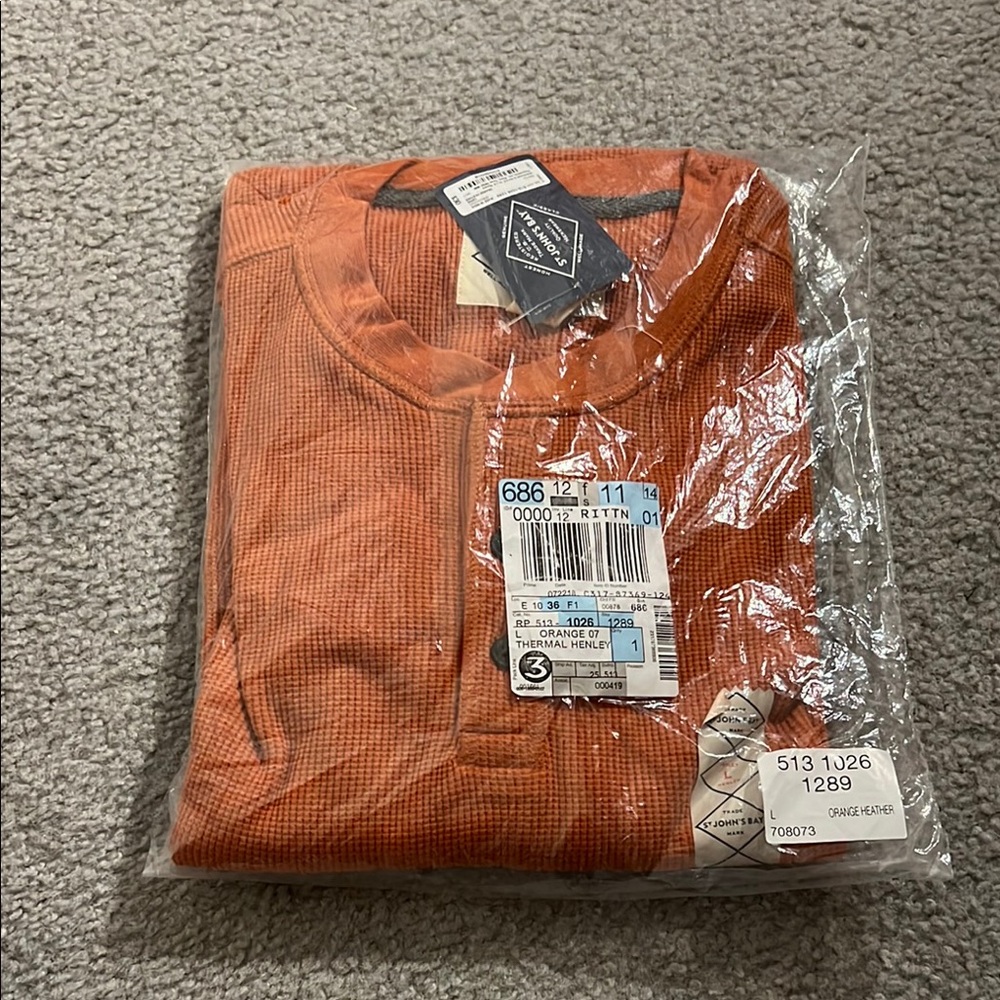Orange Men's St. John’s Bay Thermal Shirt